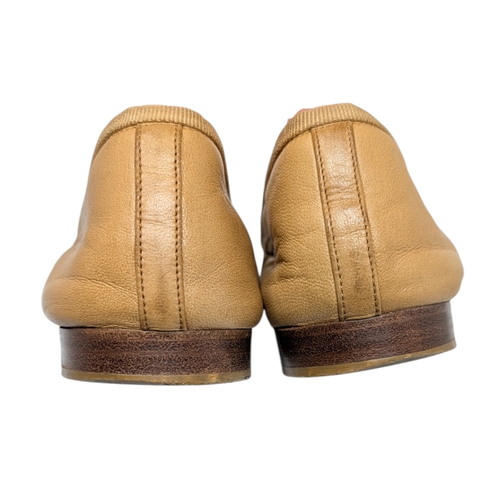 Chanel Ballet Flats Ballerinas CC Logo Cap Toe Nude Beige Tan Leather 36.5 | 6 - Picture 6 of 13